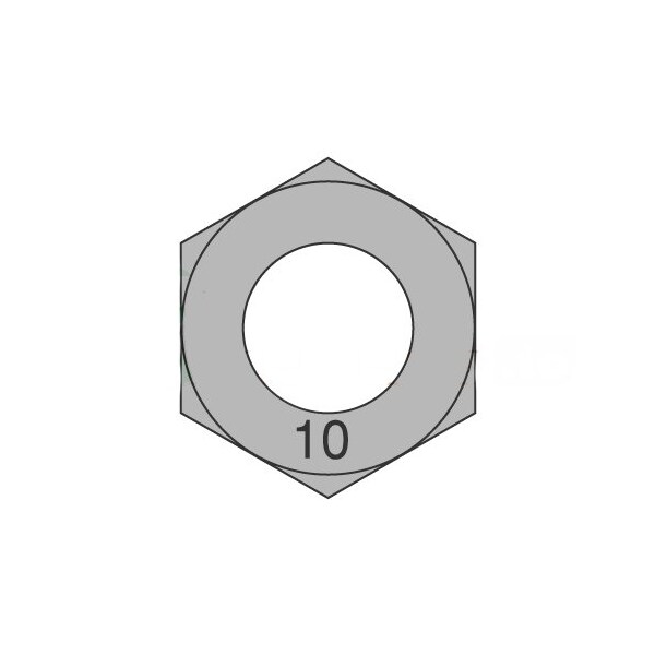 Newport Fasteners Hex Nut, M22-2.5, Steel, Class 10, Plain, 150 PK NB300060B-150 - main